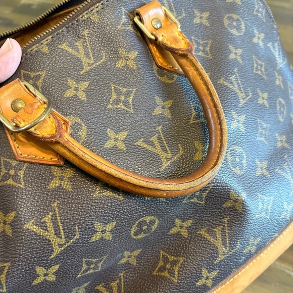 LV Louis Vuitton Vintage Alma PM Canvas Monogram Leather Tote Classic Lock - Picture 10 of 13